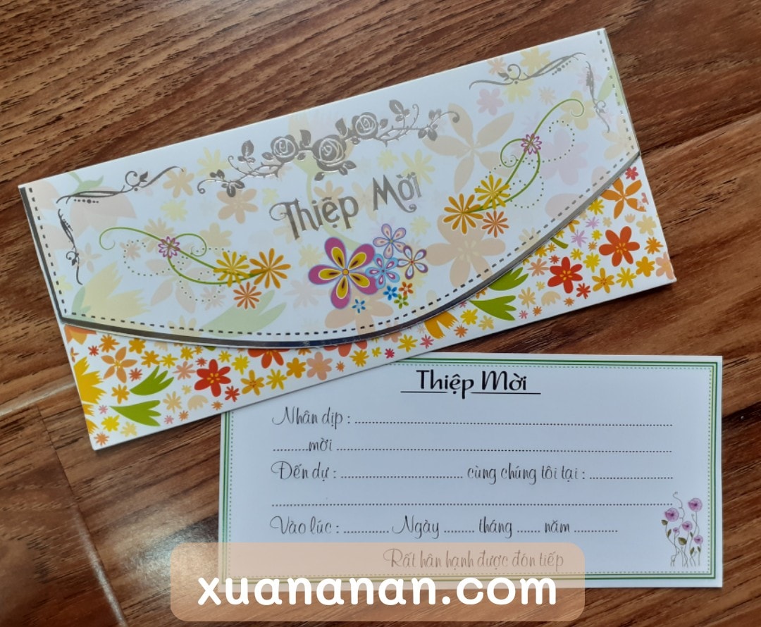 Set 5 thiệp mời mọc sinh nhật/đầy tháng/tiệc mái ấm gia đình | PHỤ KIỆN TRANG TRÍ SINH  NHẬT XUÂN AN AN